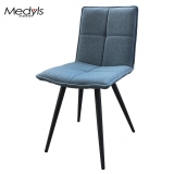 Medyls - Modern Promotion PU Velvet Fabric&Sandy Black Powder Coating Dining Chair For Restaurant Reception Factory Wholesales Hot Sale DINING CHAIR (3)
