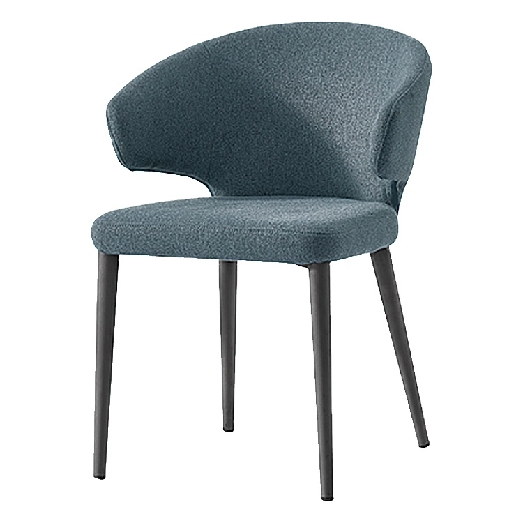 Blue Armrest Dining Bar Chairs Modern DINING CHAIR Sparkle Powder Coating technology- Medyls (3)