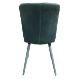 Blue Velvet SeatVelvet Cover Metal Legs Lounge Chair Living Room Bedroom Hot Sale DINING CHAIR Company - Medyls (4)
