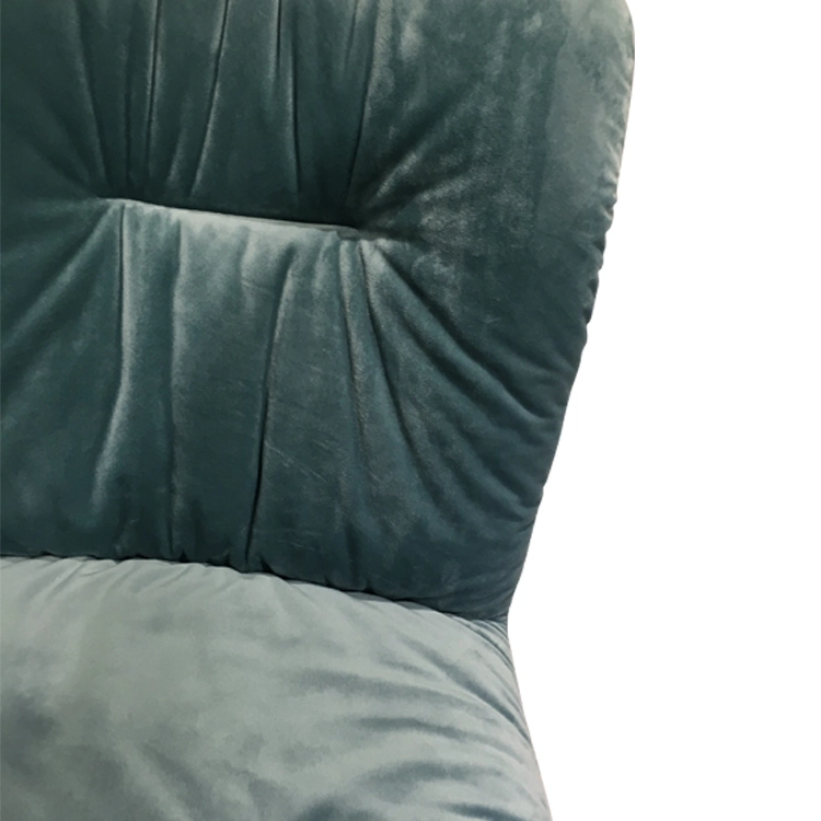 Blue Velvet SeatVelvet Cover Metal Legs Lounge Chair Living Room Bedroom Hot Sale DINING CHAIR Company - Medyls (6)