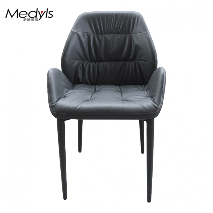 Circular Tube Metal Frame Upholstered With Blue Fabric Company Comfortable Dining Chairs - Medyls