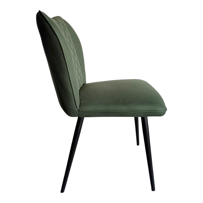 Diamond back DINING CHAIR Modern new Design Metal Frame Fabric Multi-scene chair - Medyls (3)