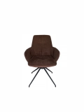 Home Furniture coffee hotel Luxury Upholstered Soft back velvet fabric dining chair with metal legs DINING CHAIR (6)