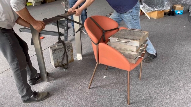 Medyls - 180-Degree Turning Metal Frame With Fabric Comfortable Armchair For Dining Factory Outlet DINING CHAIR