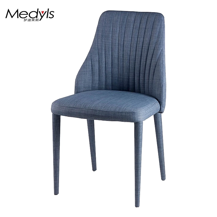 Medyls - 4 Legs With Red Fabric Cover Italian KD Design Metal Frame Upholstered With Linen Fabric Dining Room Chair Britain Market DINING CHAIR (2)
