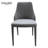 Medyls - 4 Legs With Red Fabric Cover Italian KD Design Metal Frame Upholstered With Linen Fabric Dining Room Chair Britain Market DINING CHAIR (3)