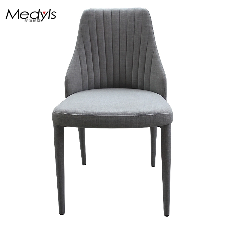 Medyls - 4 Legs With Red Fabric Cover Italian KD Design Metal Frame Upholstered With Linen Fabric Dining Room Chair Britain Market DINING CHAIR (3)