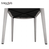 Medyls - 4 Legs With Red Fabric Cover Italian KD Design Metal Frame Upholstered With Linen Fabric Dining Room Chair Britain Market DINING CHAIR (6)