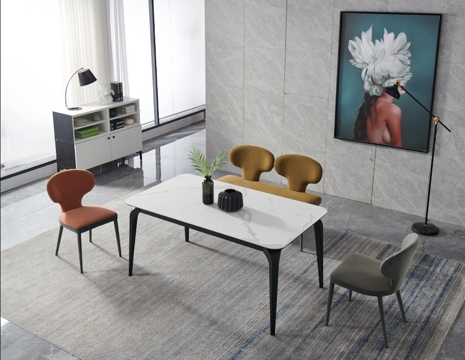 Medyls - Contemporary Luxury Modern Velvet Fabric Dining Chair With Metal Legs Elegant Set Hot Style Time Room Furniture Colorful Color DINING SETS (2)