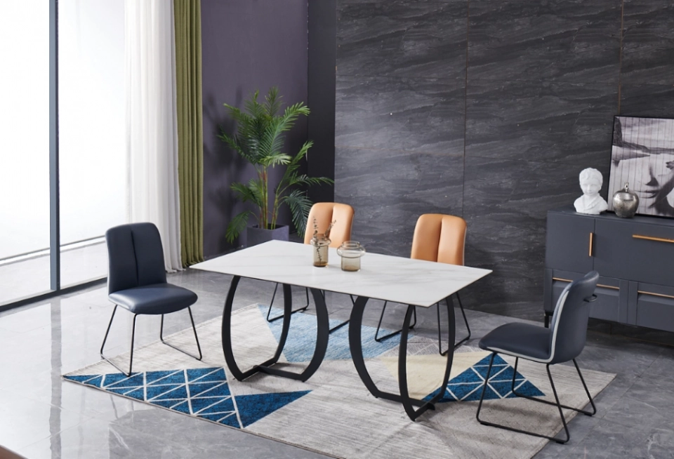 Medyls - Contemporary Luxury Modern Velvet Fabric Dining Chair With Metal Legs Elegant Set Hot Style Time Room Furniture Colorful Color DINING SETS (3)