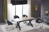 Medyls - Contemporary Luxury Modern Velvet Fabric Dining Chair With Metal Legs Elegant Set Hot Style Time Room Furniture Colorful Color DINING SETS (5)