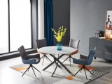 Medyls - Contemporary Luxury Modern Velvet Fabric Dining Chair With Metal Legs Elegant Set Hot Style Time Room Furniture Colorful Color DINING SETS (6)