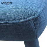 Medyls - Dining Chair Fabric Seat&back Factory Good Price 2 Seat Sofa Covered Metal Frame Linen Unique Design Hot Sale Dining Bench Blue DINING BENCH (2)