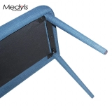 Medyls - Dining Chair Fabric Seat&back Factory Good Price 2 Seat Sofa Covered Metal Frame Linen Unique Design Hot Sale Dining Bench Blue DINING BENCH (4)
