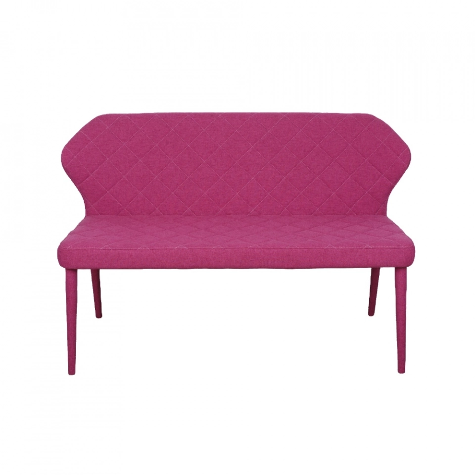 Medyls - Dining Chair Fabric Seat&back Factory Good Price 2 Seat Sofa Covered Metal Frame Linen Unique Design Hot Sale Dining Bench Blue DINING BENCH (5)
