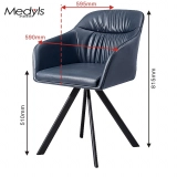 Medyls - Dining Chair Set PU Fabric Velvet Metal With 180 Swivel For Restaurant Home Furniture DINING CHAIR Medyls - Dining Chair Set PU Fabric Velvet Metal With 180 Swivel For Restaurant Home Furniture DINING CHAIR