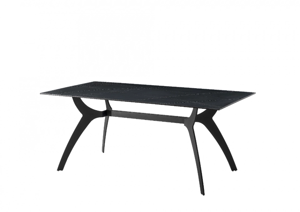 Medyls - Europa Style Tempered Glass Top&Metal Tube Frame Dining Table For Dining Room Restaurant Factory New Design OEM/ODM DINING TABLE (3)