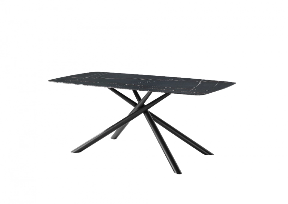 Medyls - Europa Style Tempered Glass Top&Metal Tube Frame Dining Table For Dining Room Restaurant Factory New Design OEM/ODM DINING TABLE (6)