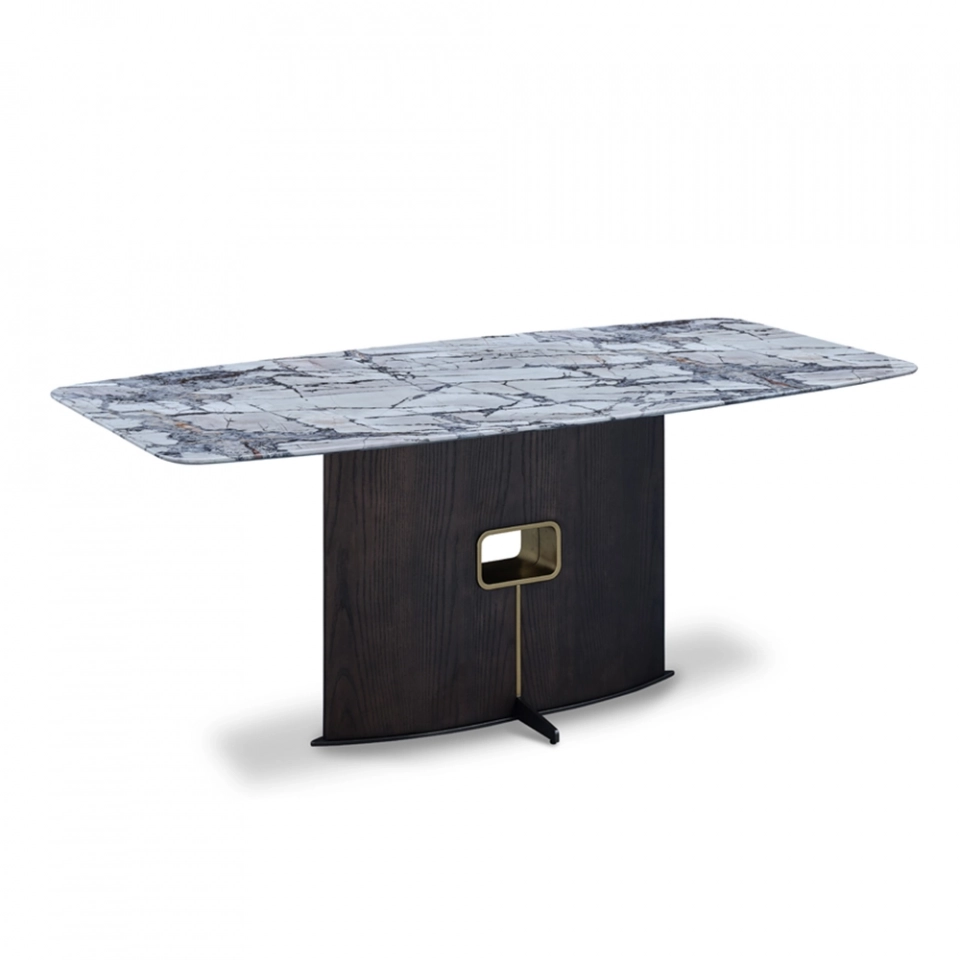 Medyls - Europe Modern Sideboard Luxury Side Cabinet Soild Wood Double Swing Door Console Cabinet DINING TABLE (2)