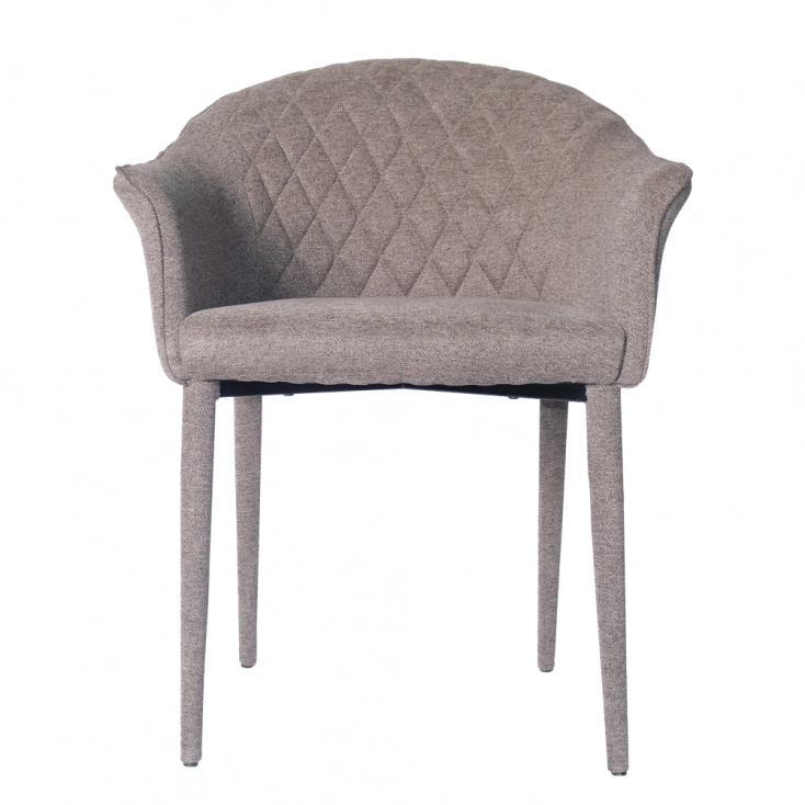 Medyls - Fabric Covered Legs Metal Dining Chair With Armrest DINING CHAIR