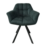 Medyls - Fabric Dining Chair with Metal Luxury Legs for Home Upholstered Soft Back Velvet Dining Room Furniture High Quality Modern DINING CHAIR (2)