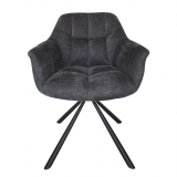 Medyls - Fabric Dining Chair with Metal Luxury Legs for Home Upholstered Soft Back Velvet Dining Room Furniture High Quality Modern DINING CHAIR (3)