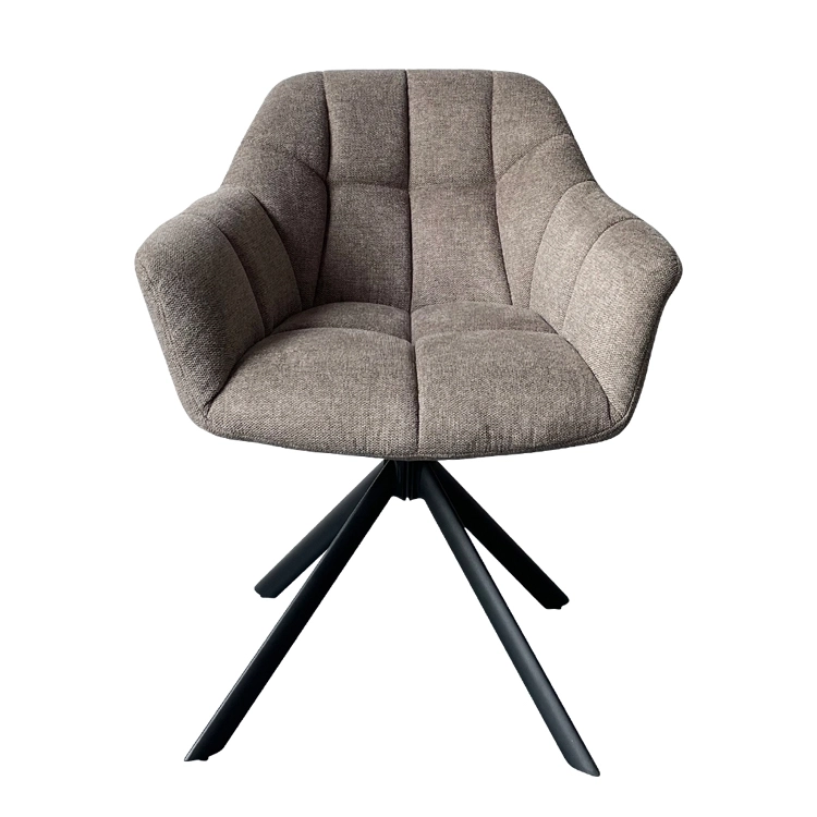 Medyls - Fabric Dining Chair with Metal Luxury Legs for Home Upholstered Soft Back Velvet Dining Room Furniture High Quality Modern DINING CHAIR (4)