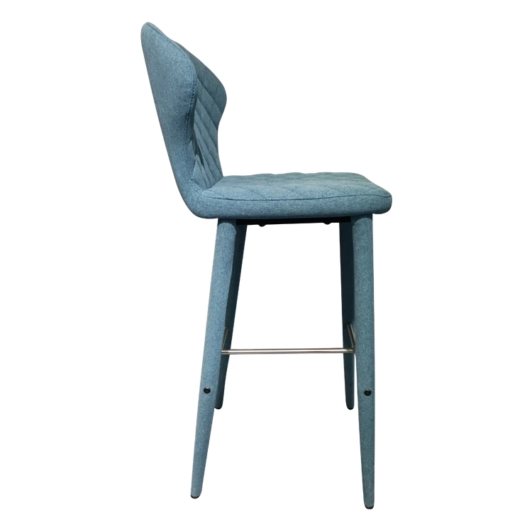 Medyls - Fabric PU Velvet Metal Bar Furniture Design Metal Modern New Dining Chair Home Furniture Factory Wholesale High Quality OEM/ODM BARSTOOL (4)