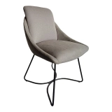 Medyls - Fabric Seat&metal Chair Grey Modern Manufacturer Wholesale New Design Coated for Dining China Factory Outlet Guangdong PU DINING CHAIR