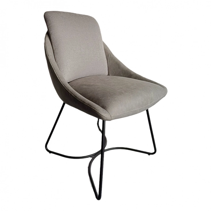 Medyls - Fabric Seat&metal Chair Grey Modern Manufacturer Wholesale New Design Coated for Dining China Factory Outlet Guangdong PU DINING CHAIR
