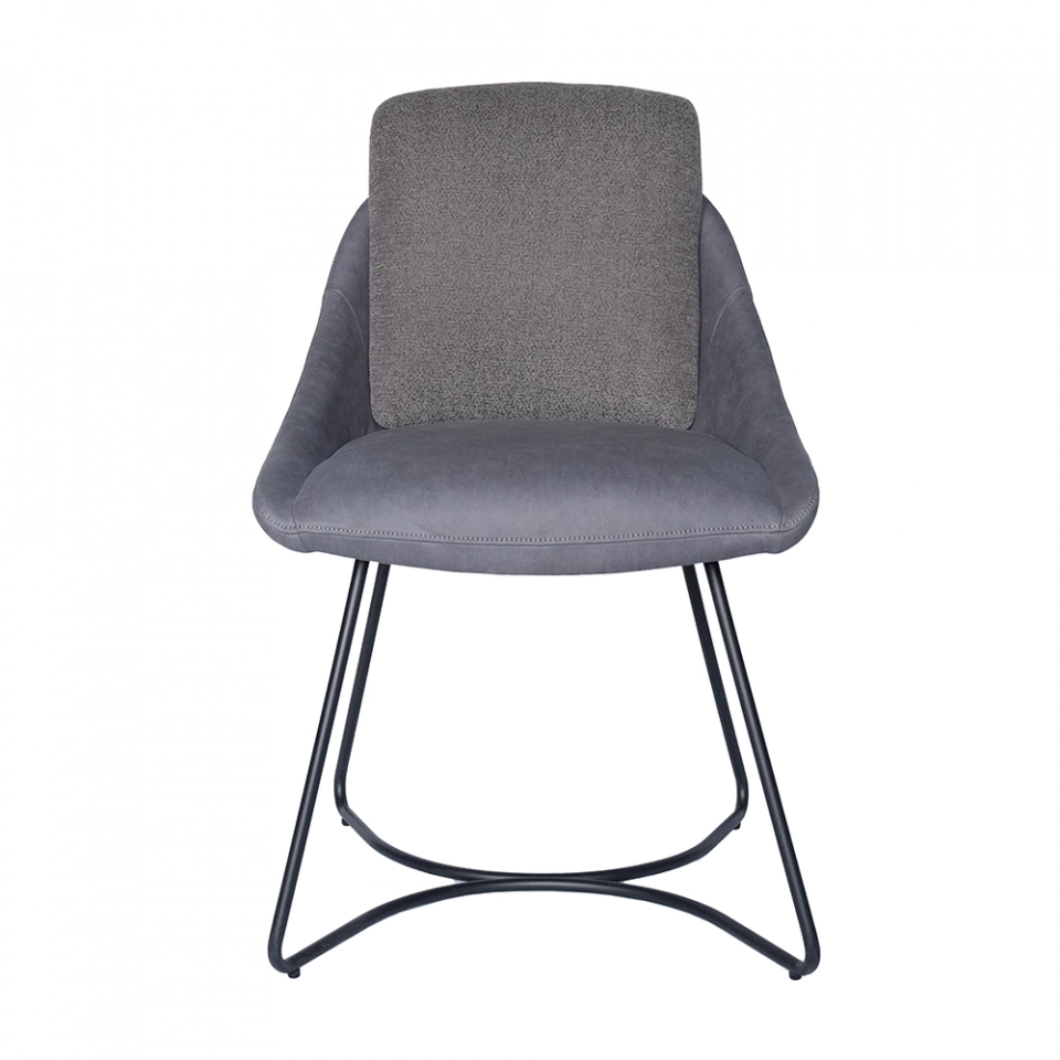 Medyls - Fabric Seat&metal Chair Grey Modern Manufacturer Wholesale New Design Coated for Dining China Factory Outlet Guangdong PU DINING CHAIR (7)
