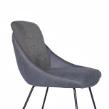 Medyls - Fabric Seat&metal Chair Grey Modern Manufacturer Wholesale New Design Coated for Dining China Factory Outlet Guangdong PU DINING CHAIR (5)