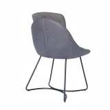 Medyls - Fabric Seat&metal Chair Grey Modern Manufacturer Wholesale New Design Coated for Dining China Factory Outlet Guangdong PU DINING CHAIR (6)
