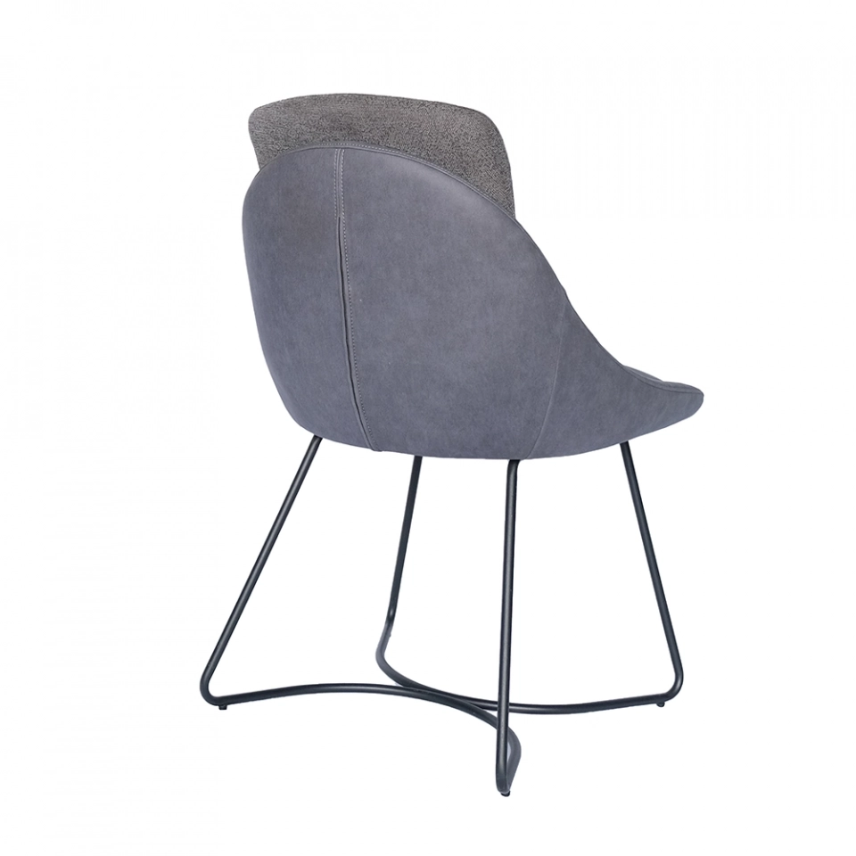 Medyls - Fabric Seat&metal Chair Grey Modern Manufacturer Wholesale New Design Coated for Dining China Factory Outlet Guangdong PU DINING CHAIR (6)