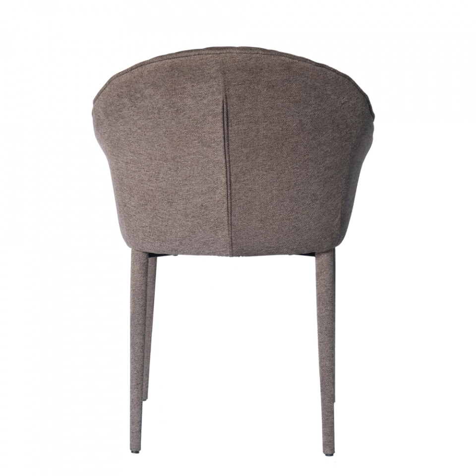 Medyls - Fabric/PU/Velvet Covered Legs Metal Dining Chair With Armrest DINING CHAIR (3)