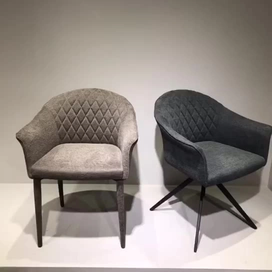 Medyls - Fabric/PU/Velvet Covered Legs Metal Dining Chair With Armrest DINING CHAIR Medyls - Fabric/PU/Velvet Covered Legs Metal Dining Chair With Armrest DINING CHAIR