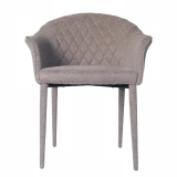 Medyls - Fabric/PU/Velvet Covered Legs Metal Dining Chair With Armrest DINING CHAIR (2) Medyls - Fabric/PU/Velvet Covered Legs Metal Dining Chair With Armrest DINING CHAIR (2)