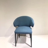 Medyls - Fabric&round Tube Finished by Sparkle Powder Coating Armrest Dining Room Chairs Factory Promotional Various Durable Blue Modern DINING CHAIR