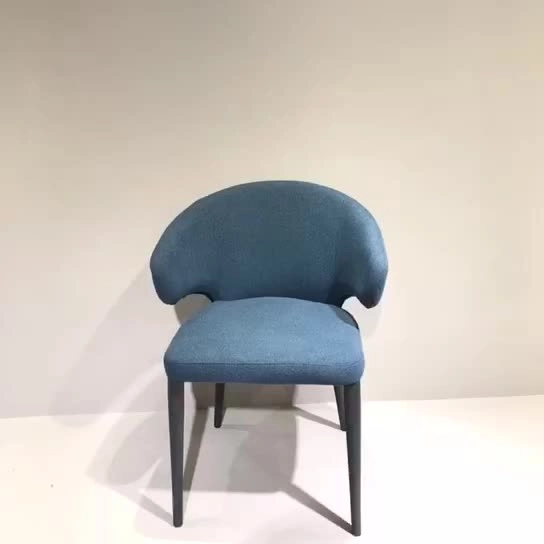Medyls - Fabric&round Tube Finished by Sparkle Powder Coating Armrest Dining Room Chairs Factory Promotional Various Durable Blue Modern DINING CHAIR