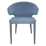 Medyls - Fabric&round Tube Finished by Sparkle Powder Coating Armrest Dining Room Chairs Factory Promotional Various Durable Blue Modern DINING CHAIR (2)
