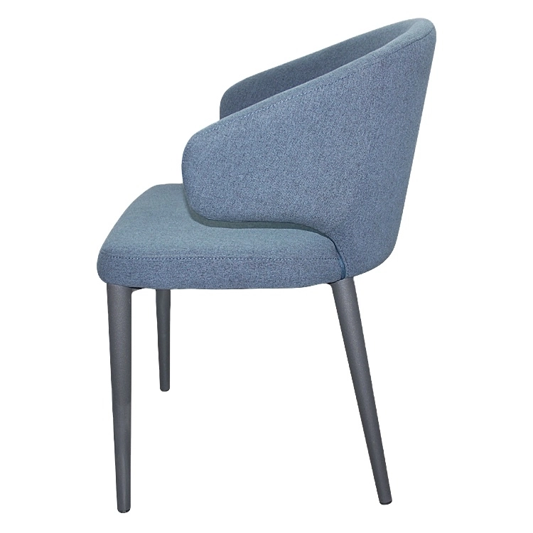 Medyls - Fabric&round Tube Finished by Sparkle Powder Coating Armrest Dining Room Chairs Factory Promotional Various Durable Blue Modern DINING CHAIR (3)