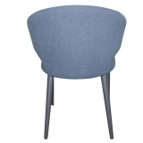 Medyls - Fabric&round Tube Finished by Sparkle Powder Coating Armrest Dining Room Chairs Factory Promotional Various Durable Blue Modern DINING CHAIR (5)