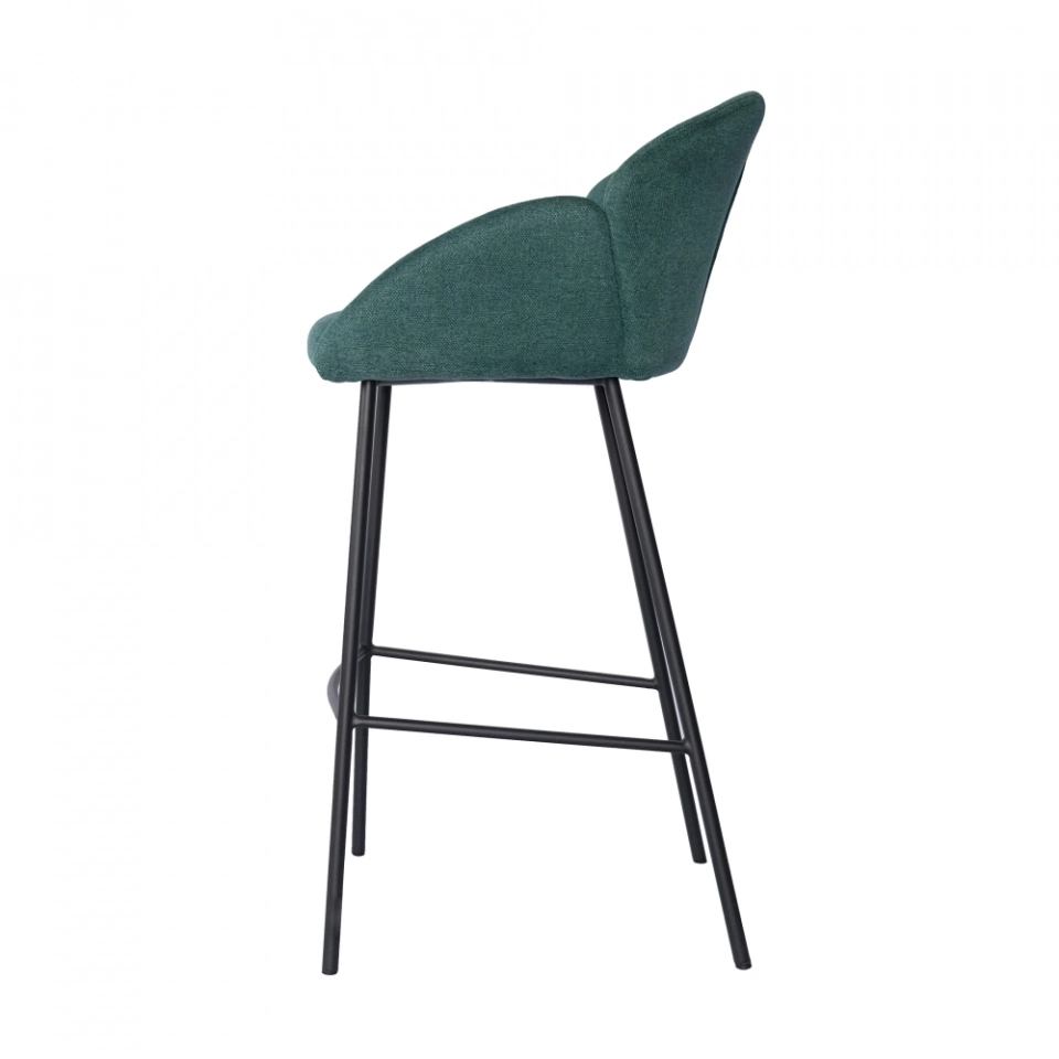 Medyls - Fabric/sandy Black Powder Coating Bar Furniture Dining Chair Furniture Metal Modern Factory New Home Design Hot Sale Green BARSTOOL (2)