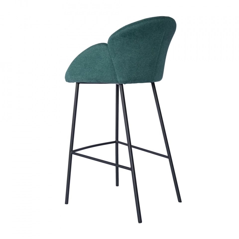 Medyls - Fabric/sandy Black Powder Coating Bar Furniture Dining Chair Furniture Metal Modern Factory New Home Design Hot Sale Green BARSTOOL (3)