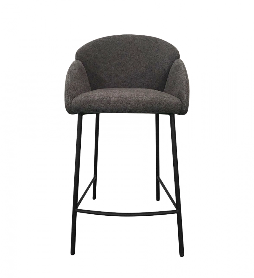 Medyls - Fabric/sandy Black Powder Coating Bar Furniture Grey Modern Factory New Dining Chair Home Furniture Metal Factory Wholesale BARSTOOL (2)