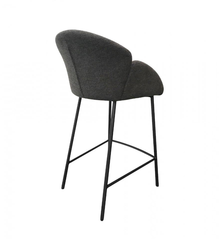 Medyls - Fabric/sandy Black Powder Coating Bar Furniture Grey Modern Factory New Dining Chair Home Furniture Metal Factory Wholesale BARSTOOL (5)