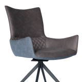 Medyls - Fashionable New Design Luxury Optional Color Dining Room Armchair Metal Frame Dining Chair Comfortable with Swivel 180 Degree DINING CHAIR (6)