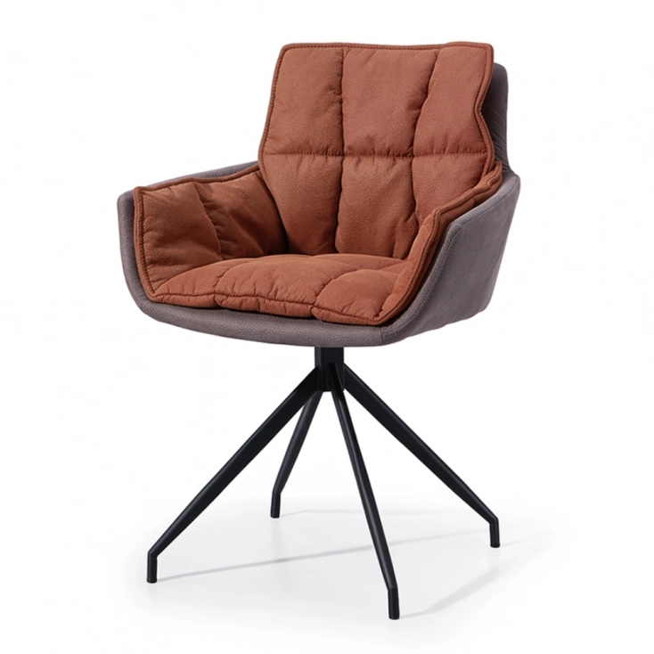 Medyls - Frame Comfortable Armchair 180-degree Turning Metal with Fabric Modern for Dining Factory Outlet Vietnam Dining Chair Good Price DINING CHAIR
