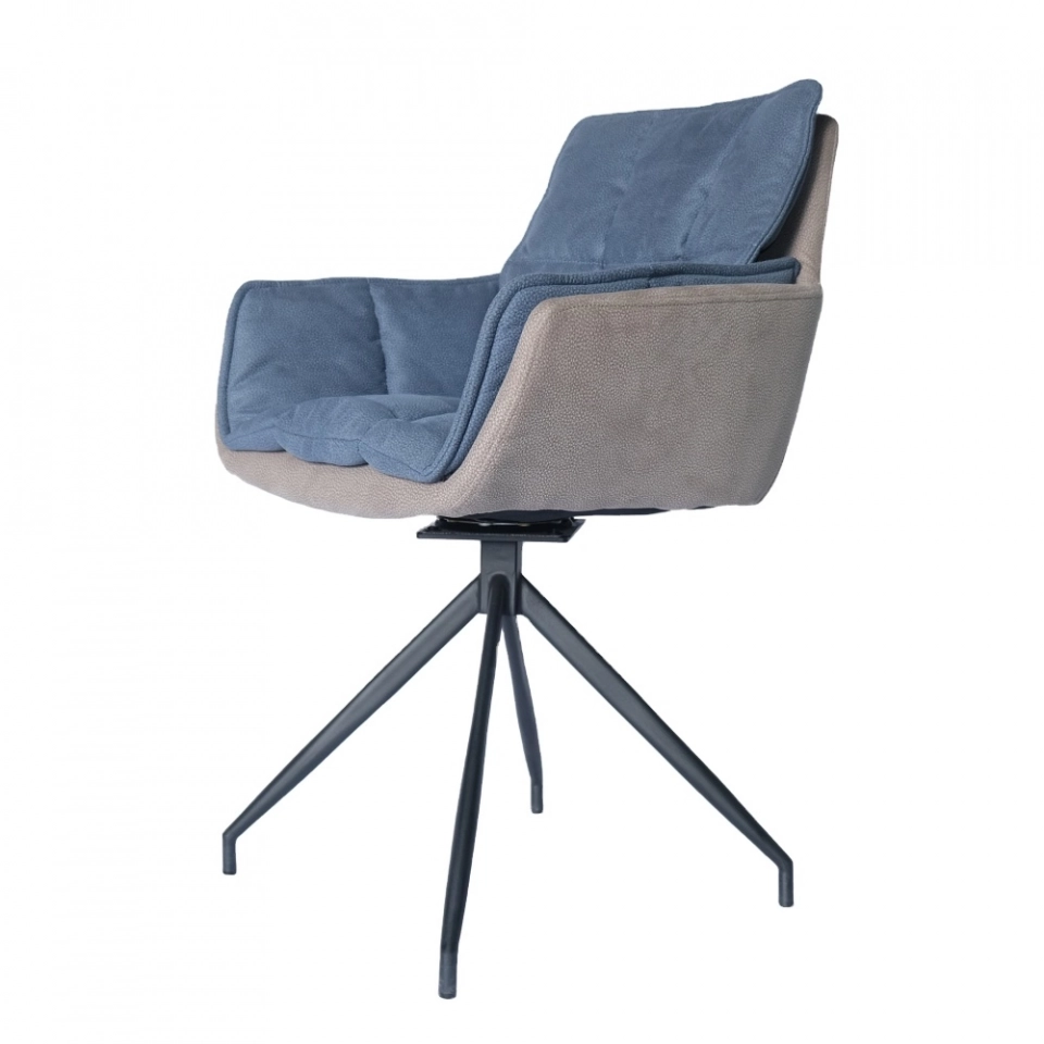 Medyls - Frame Comfortable Armchair 180-degree Turning Metal with Fabric Modern for Dining Factory Outlet Vietnam Dining Chair Good Price DINING CHAIR (2)