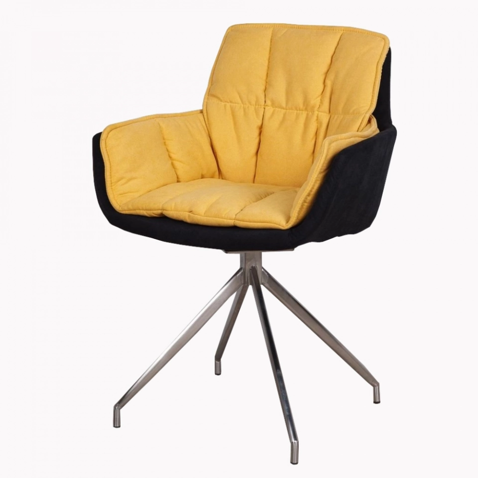 Medyls - Frame Comfortable Armchair 180-degree Turning Metal with Fabric Modern for Dining Factory Outlet Vietnam Dining Chair Good Price DINING CHAIR (5)